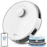 Lefant Robot Aspirateur Laveur 2 en 1 4000Pa, Navigation LiDAR, Cartographie Multi-étage, Zones Virtuelles, Connecté...