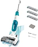 Leifheit Regulus Aqua PowerVac Aspirateur sans Fil, Lave Sol électrique 2 en 1, aspirateur Laveur Pratique, Set...